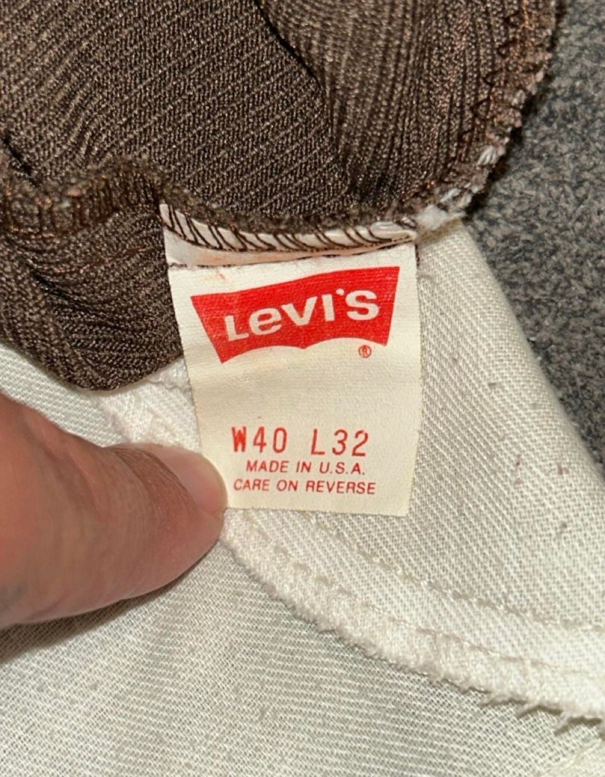 1985 Levi's 651 Pants W40 L32 Brown Vintage Wool Blend 80s Sta-Prest 5