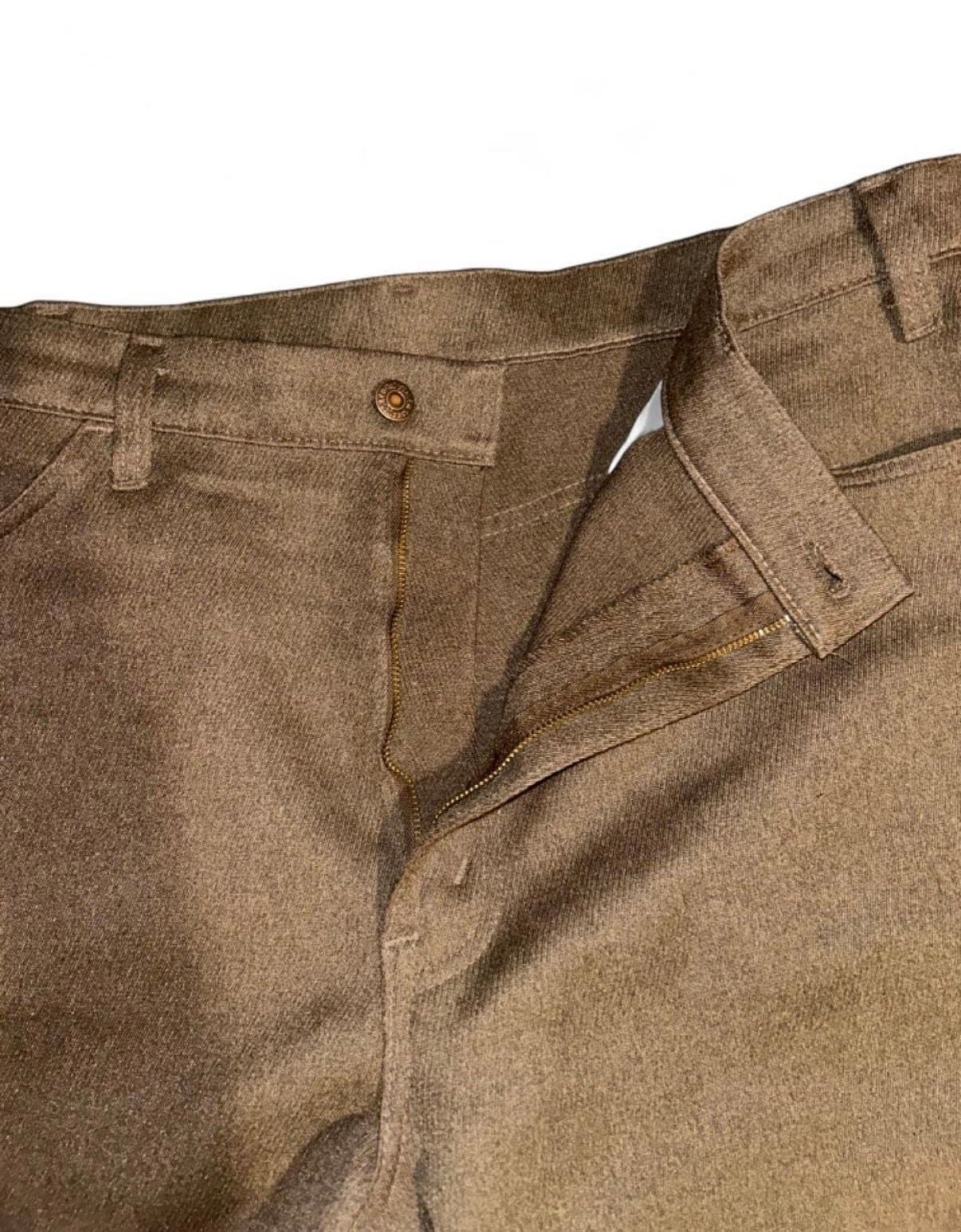 1985 Levi's 651 Pants W40 L32 Brown Vintage Wool Blend 80s Sta-Prest 6