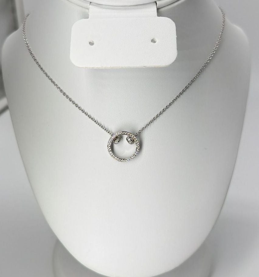 Bomb Party She's Top Tier Necklace Size 16" Sterling Silver Rhodium 2
