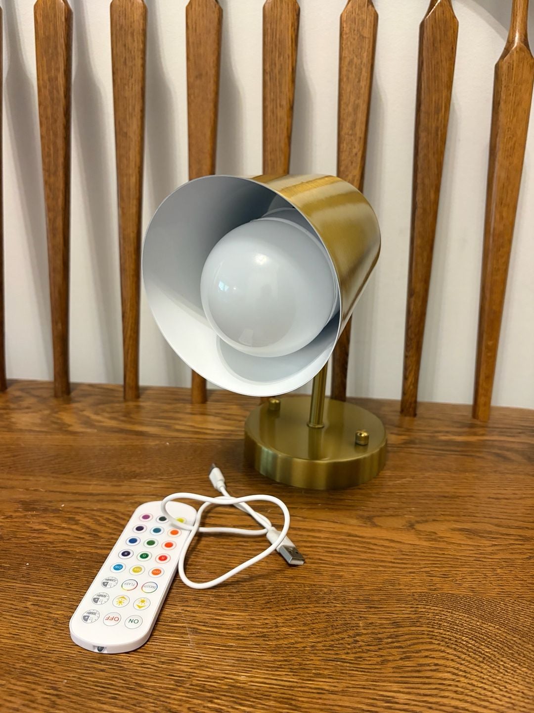 Globe Electric Matte Brass Adjustable Desk Lamp Gold 1