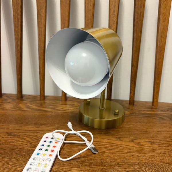 Globe Electric Matte Brass Adjustable Desk Lamp Gold