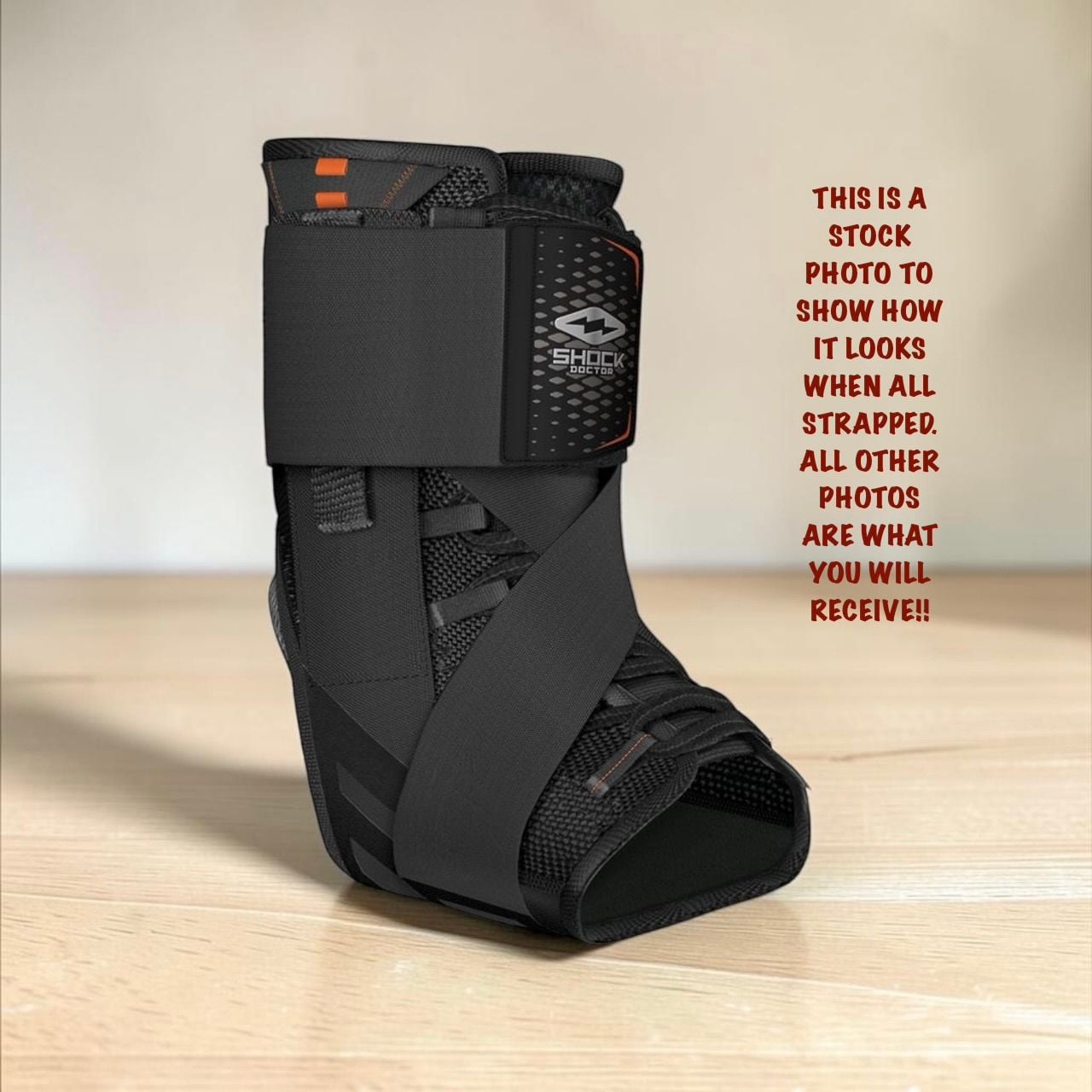 Shock Doctor Ultra Wrap Lace Ankle Support Black Used Great Condition 6