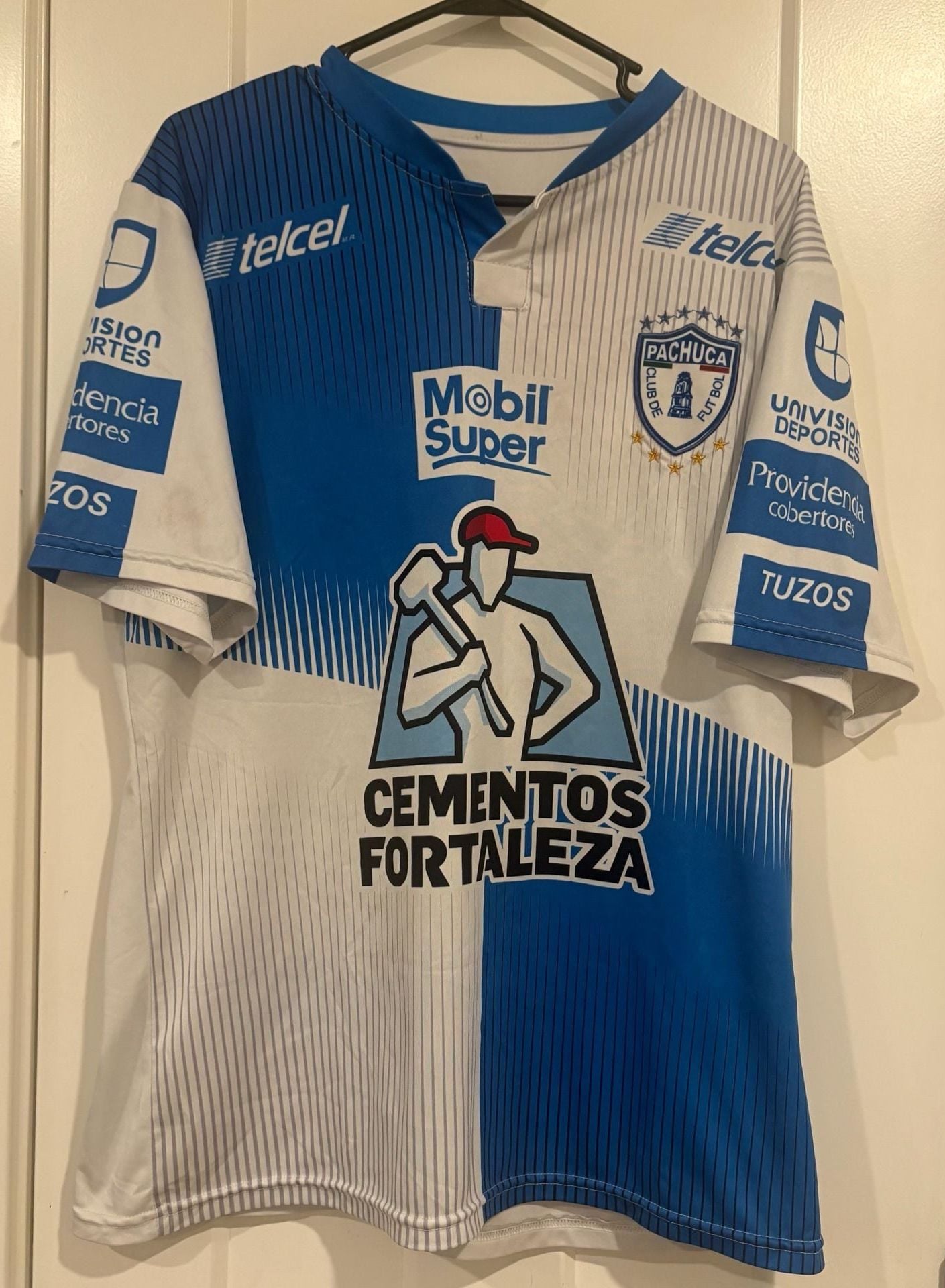 Pachuca CF Jersey #4 Mares Mexico Soccer Futbol Liga MX Football Blue White 2
