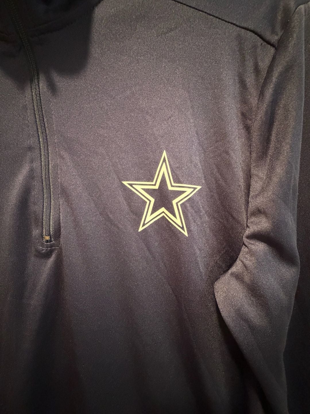 Cowboys Her Style Dallas Cowboys 1/4 Zip Pullover Size L Navy 4