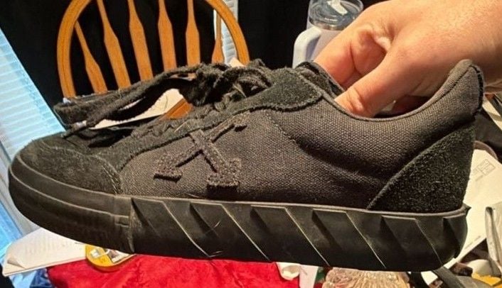 Off-White Low Vulcanized Canvas Size 38 Black Sneakers 8