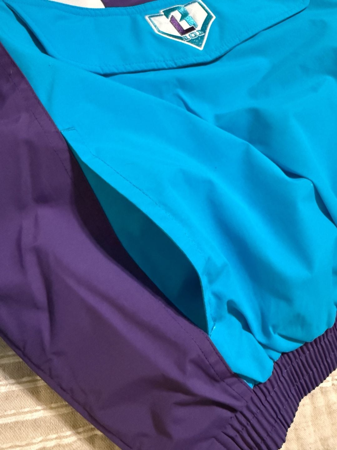 Baseball Lifestyle 101 Colorblock Pullover Jacket YXL Blue Purple 9