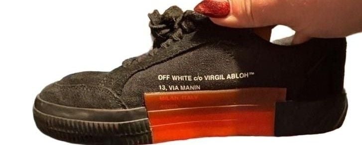 Off-White Low Vulcanized Canvas Size 38 Black Sneakers 4