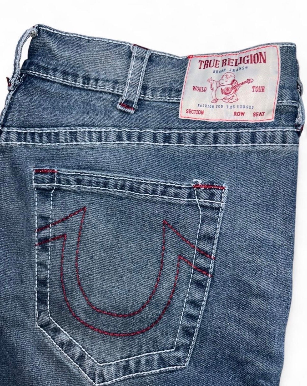 True Religion Rocco Relaxed Skinny Jeans Size 44 Blue Denim 5