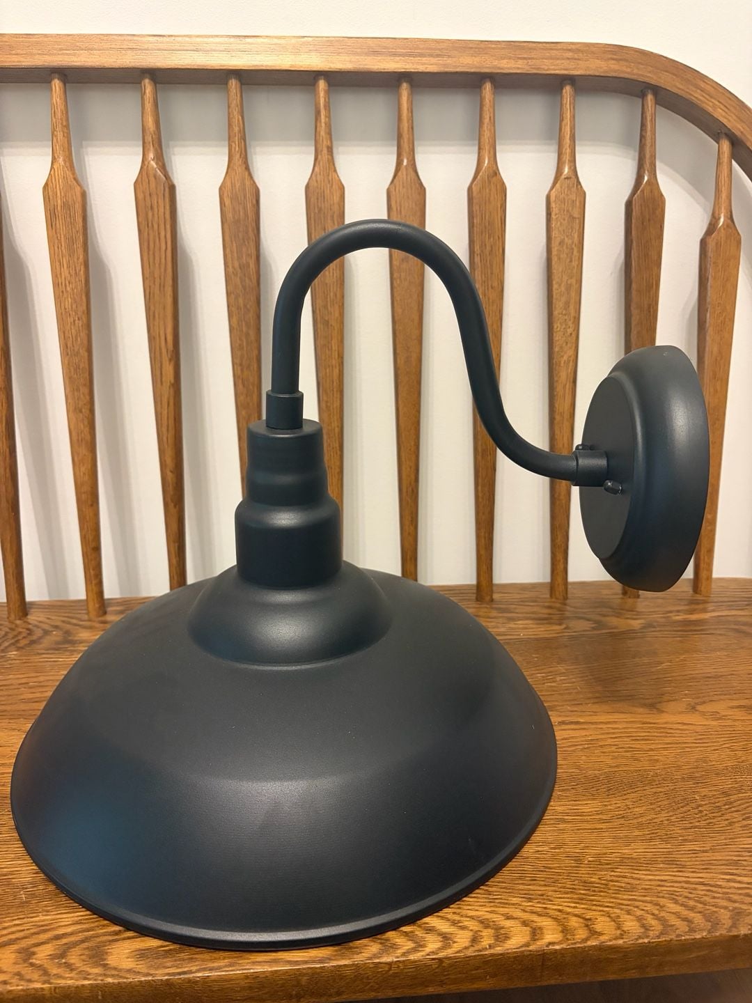 Black Gooseneck Outdoor Barn Wall Sconce Light Fixture Model 93507BL 1