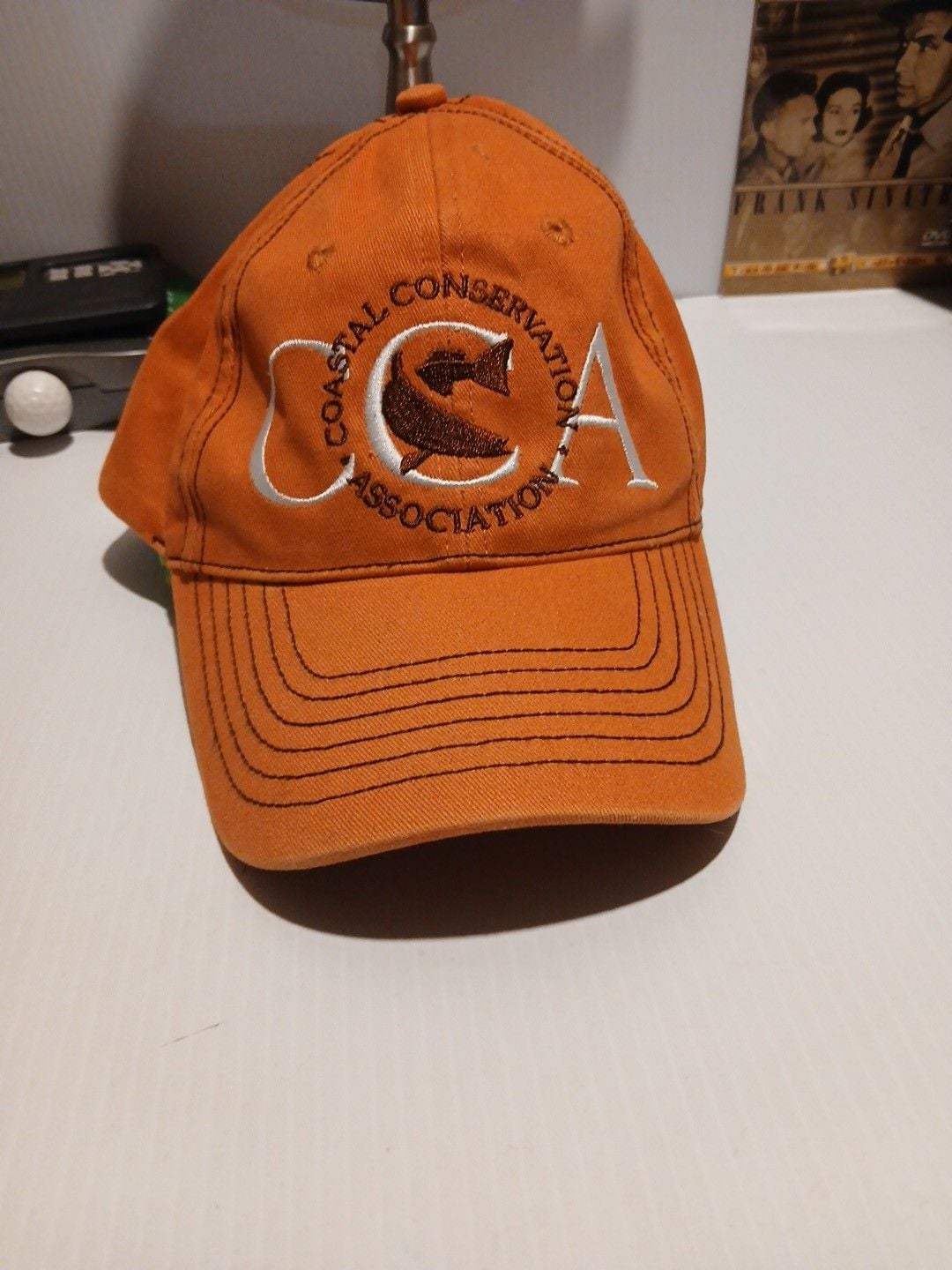 Coastal Conservation Association Hat Orange Embroidered Cotton 2