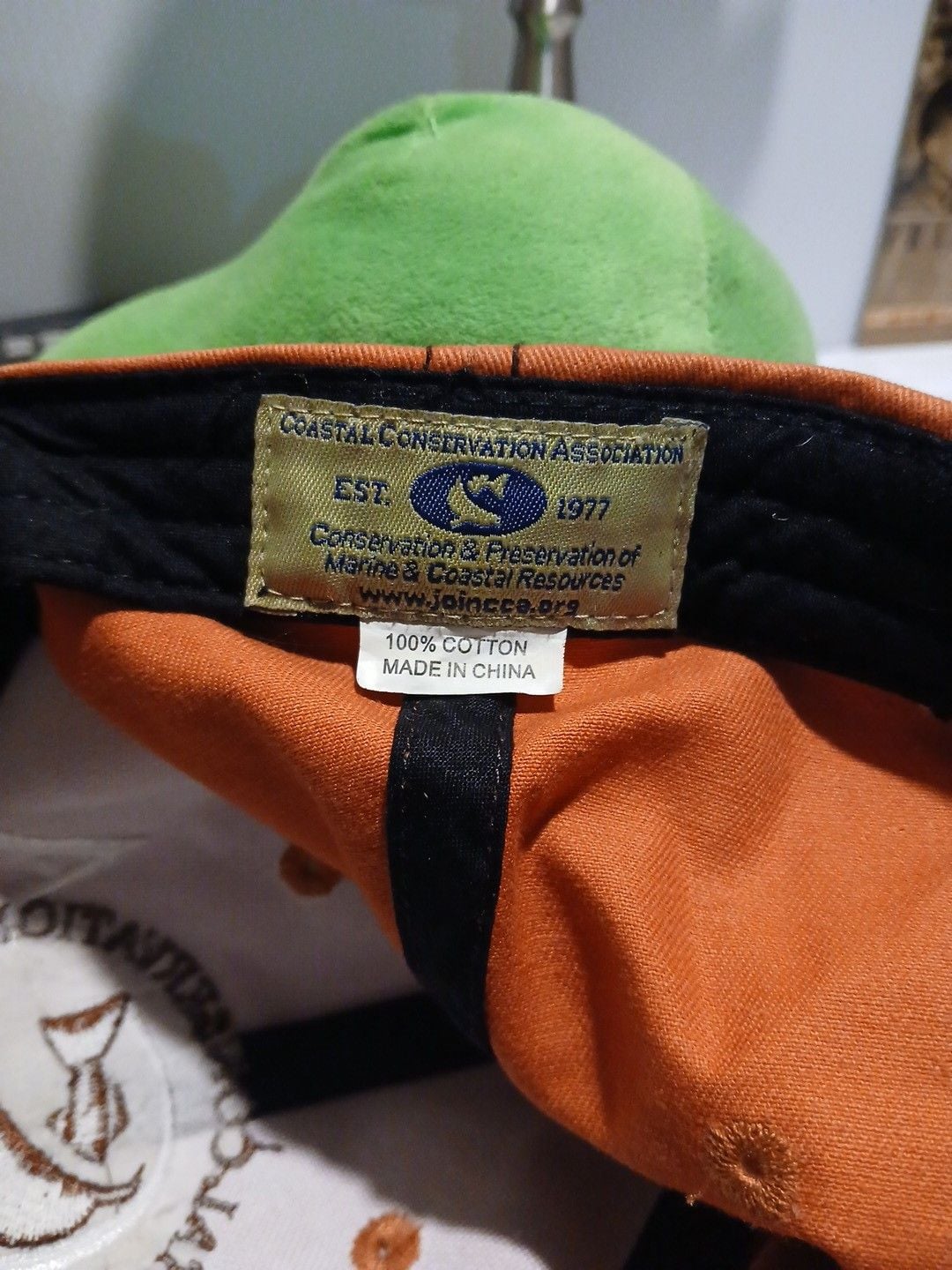 Coastal Conservation Association Hat Orange Embroidered Cotton 6