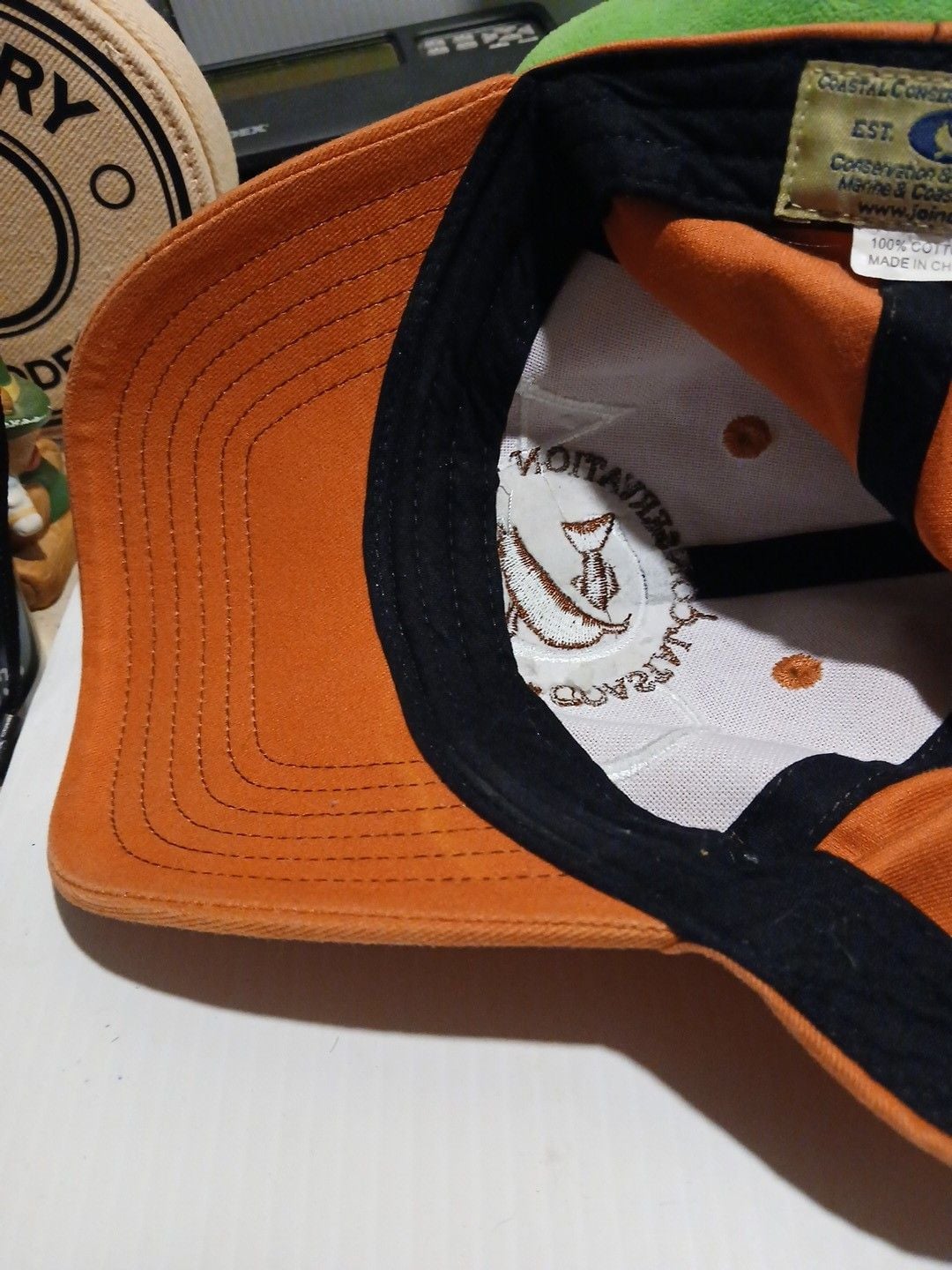 Coastal Conservation Association Hat Orange Embroidered Cotton 7