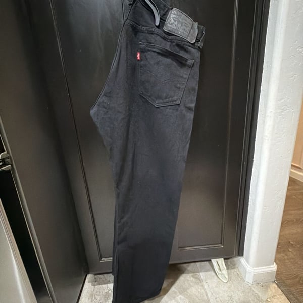 Levi's 501 Straight Jeans 36x30 Black Denim