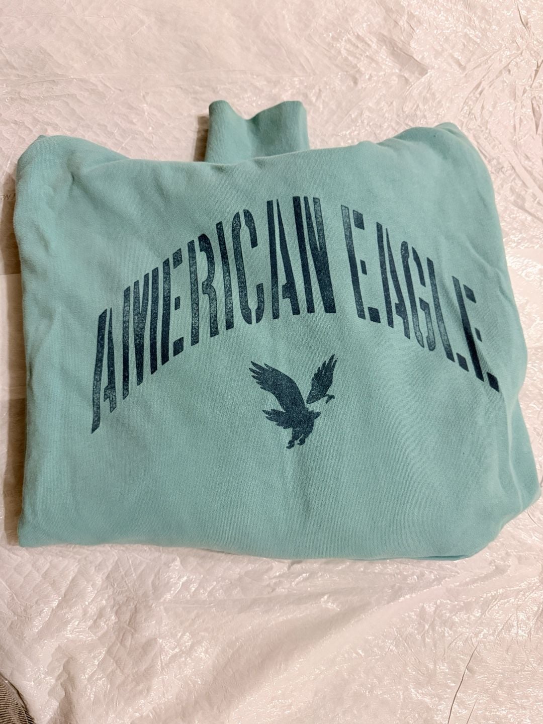 American Eagle Super Soft Logo Hoodie Size M Blue 3