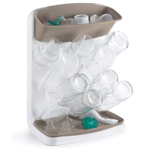Ubbi Vertical Baby Bottle Drying Rack Taupe