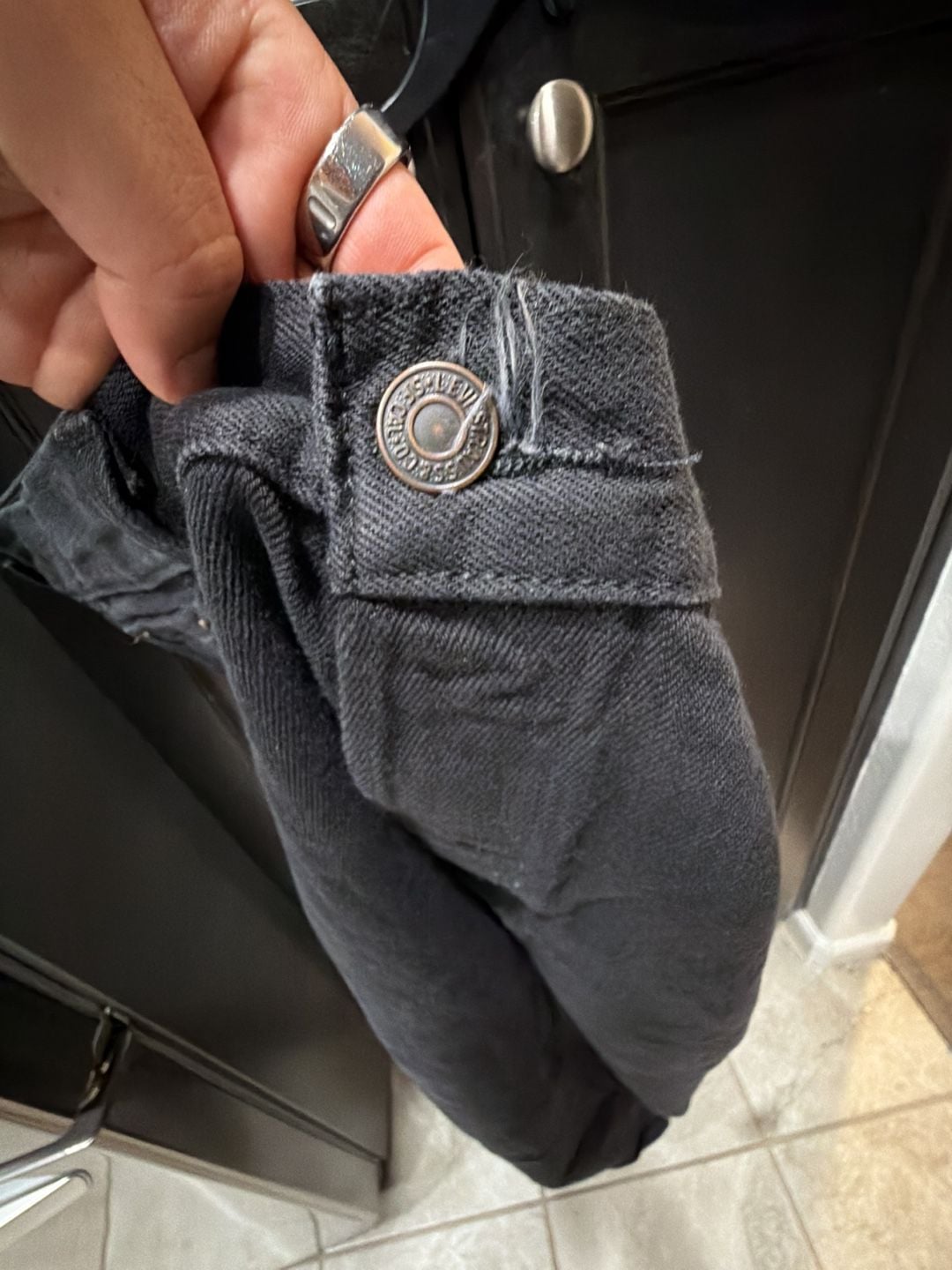 Levi's 501 Straight Jeans 36x30 Black Denim 4