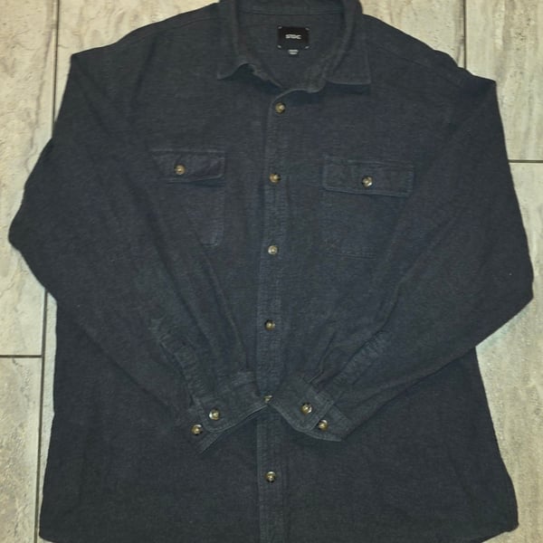 Stoic Flannel shirt size XXL/TTG dark gray button up