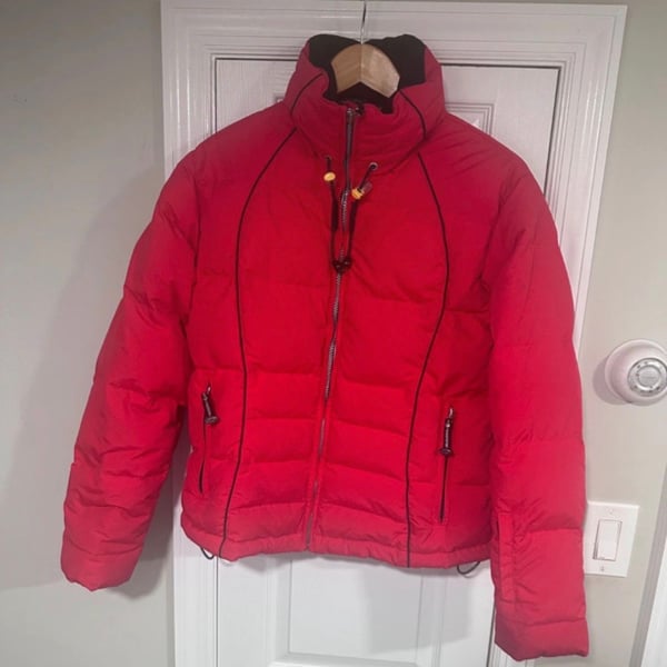 Obermeyer ATC Ski Jacket Size 8 Red Goose Down