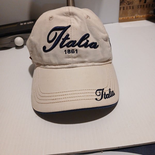 Italia Baseball Cap Size 58 Beige 1861 Embroidered Hat