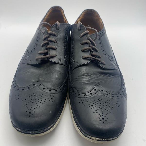 Timberland Black Leather Wingtip Brogue Oxford Shoes 10.5 (DS1027)