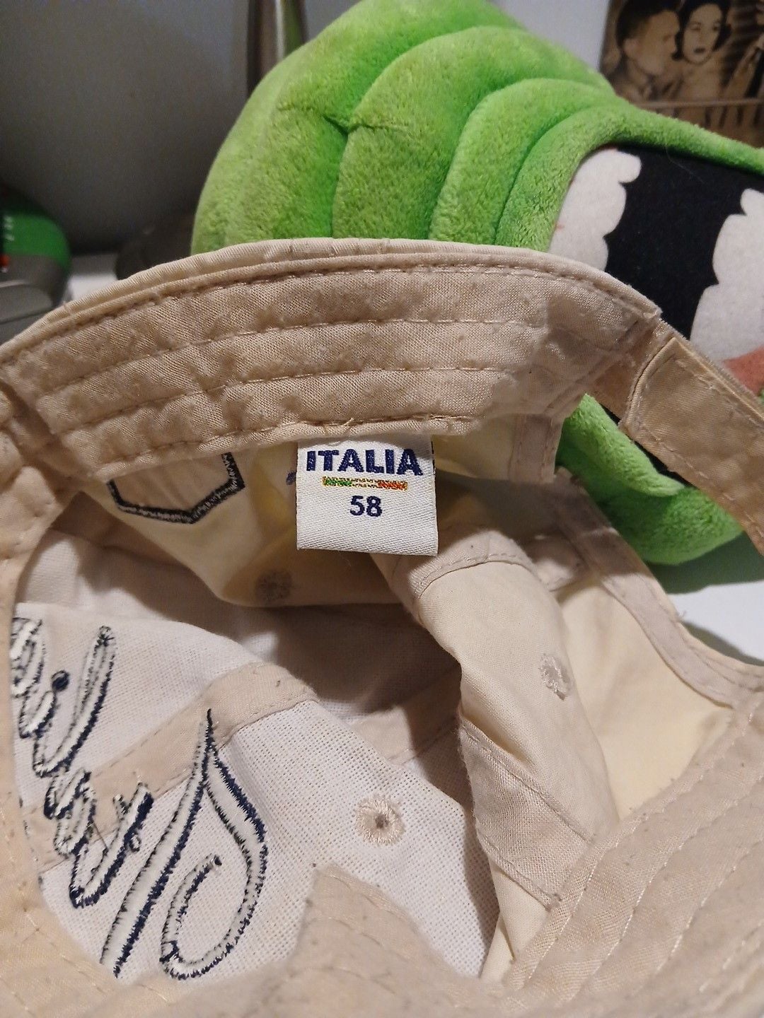 Italia Baseball Cap Size 58 Beige 1861 Embroidered Hat 6