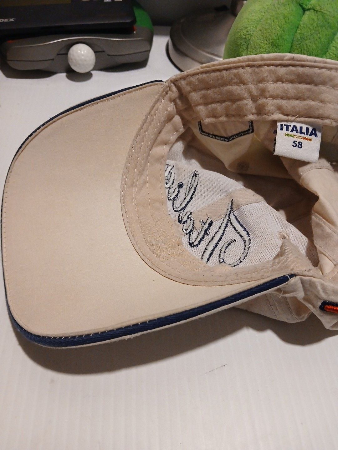 Italia Baseball Cap Size 58 Beige 1861 Embroidered Hat 7
