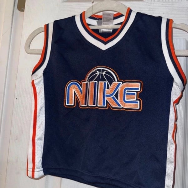 Nike Basketball Jersey Size 36M Blue Orange 72