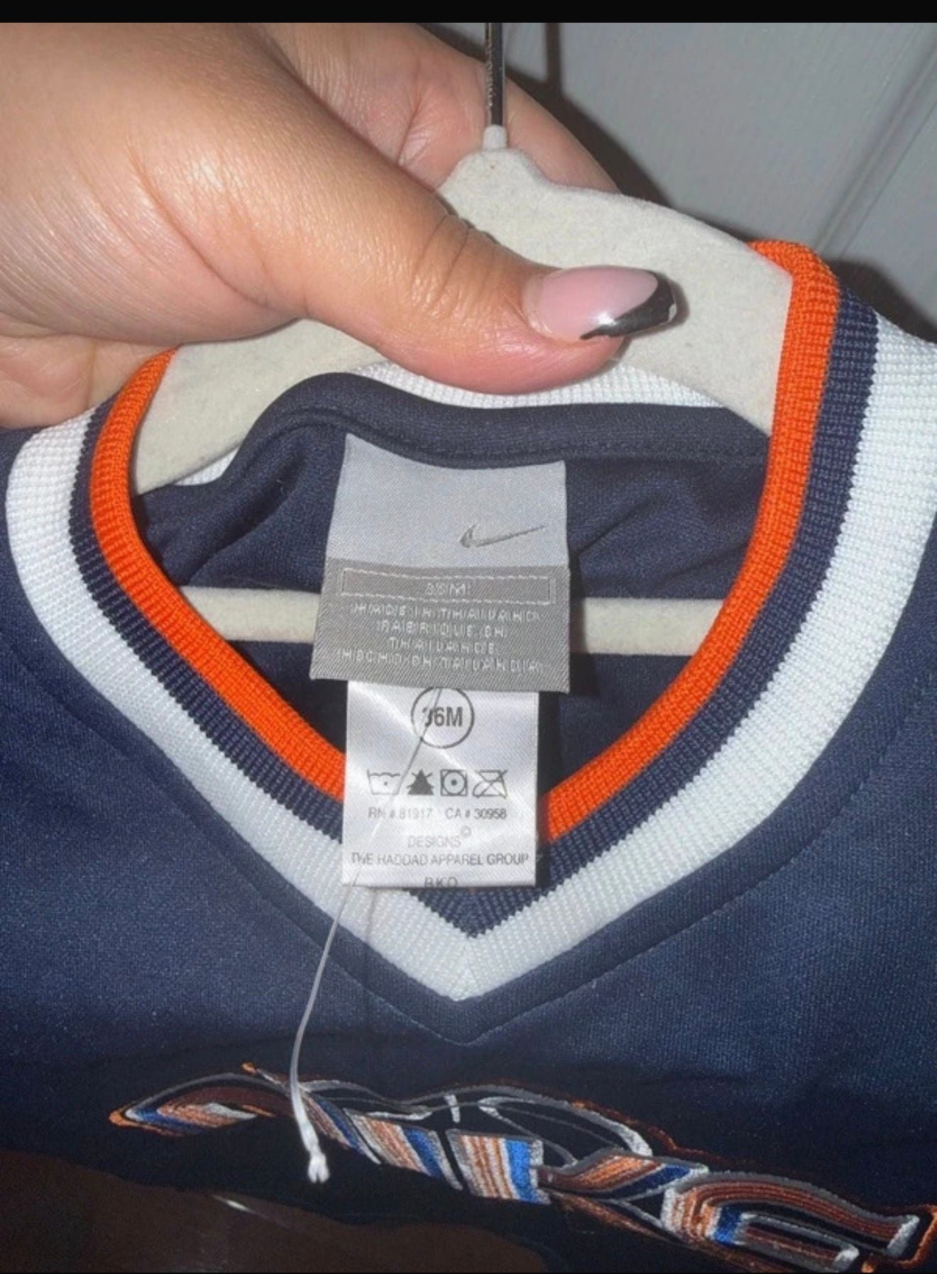 Nike Basketball Jersey Size 36M Blue Orange 72 4