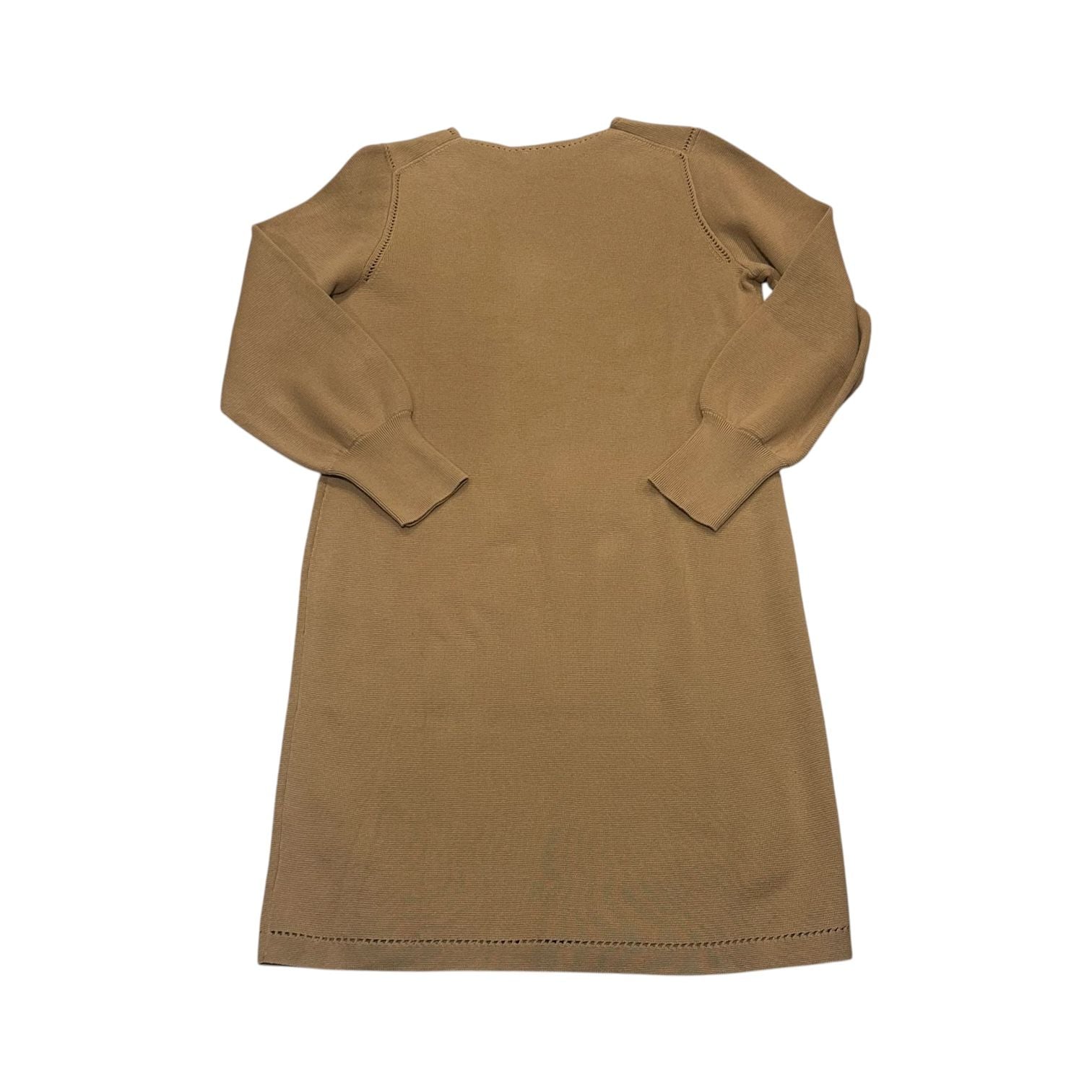 Travel Capsules by Talbots Sweater Dress Size Petite Medium Brown V-Neck Knit 3