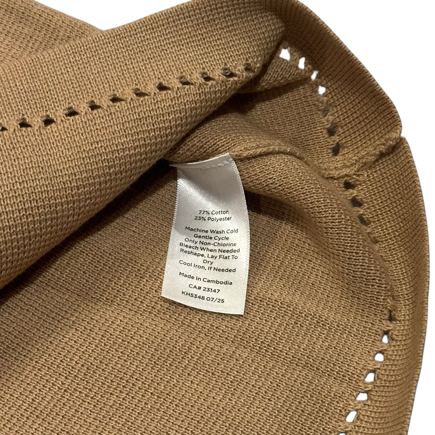 Travel Capsules by Talbots Sweater Dress Size Petite Medium Brown V-Neck Knit 9