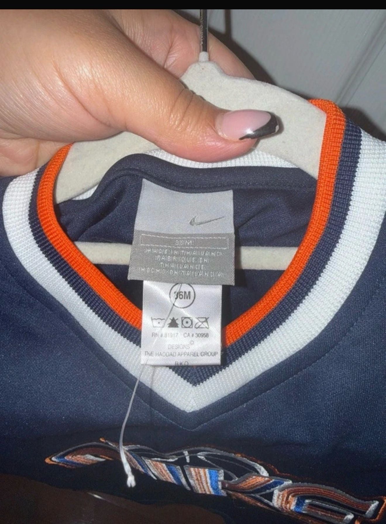 Nike Basketball Jersey Size 36M Blue Orange 72 5