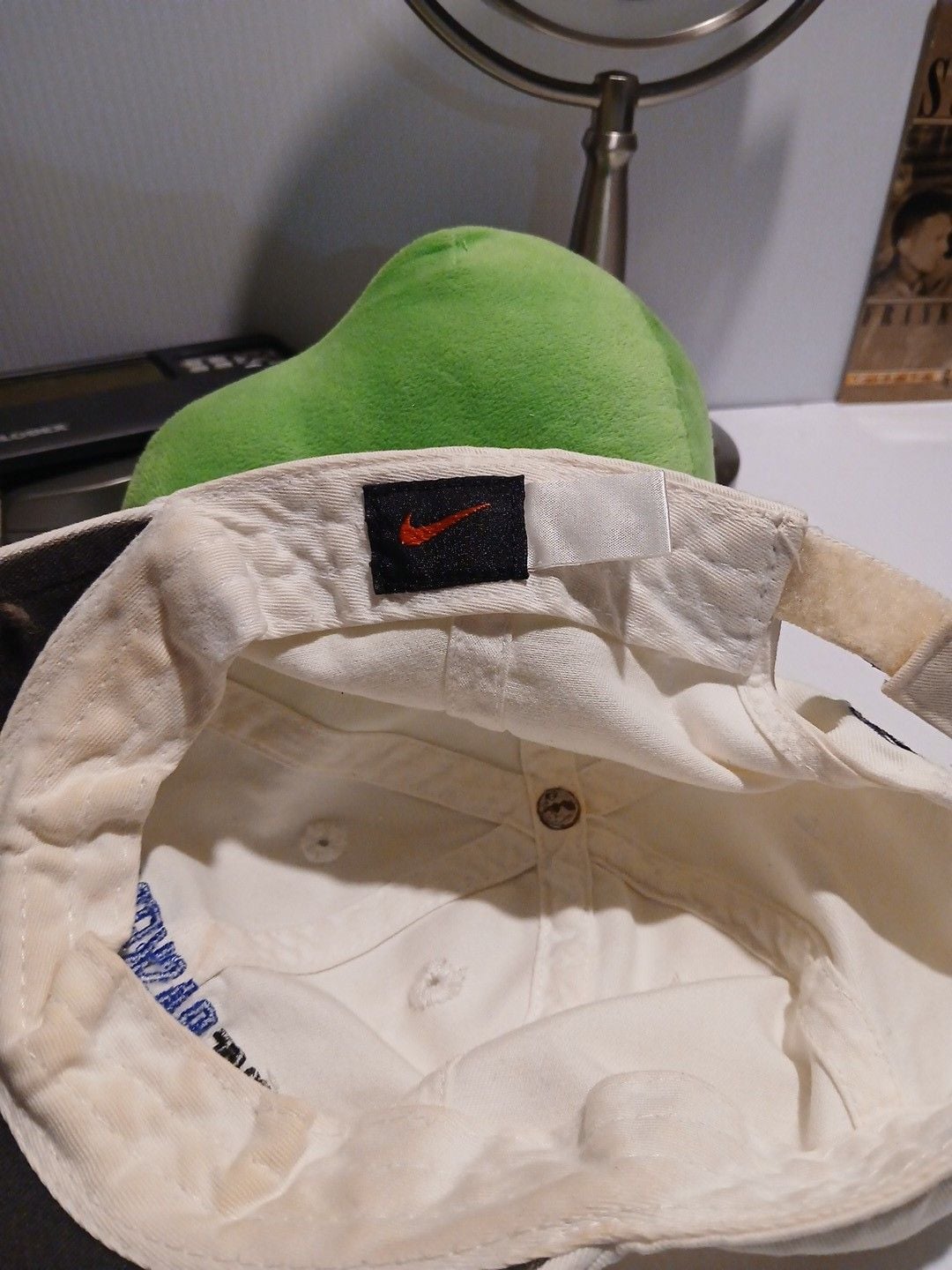 Nike Basketball Vintage Dad Hat White Blue Embroidered Strapback 7
