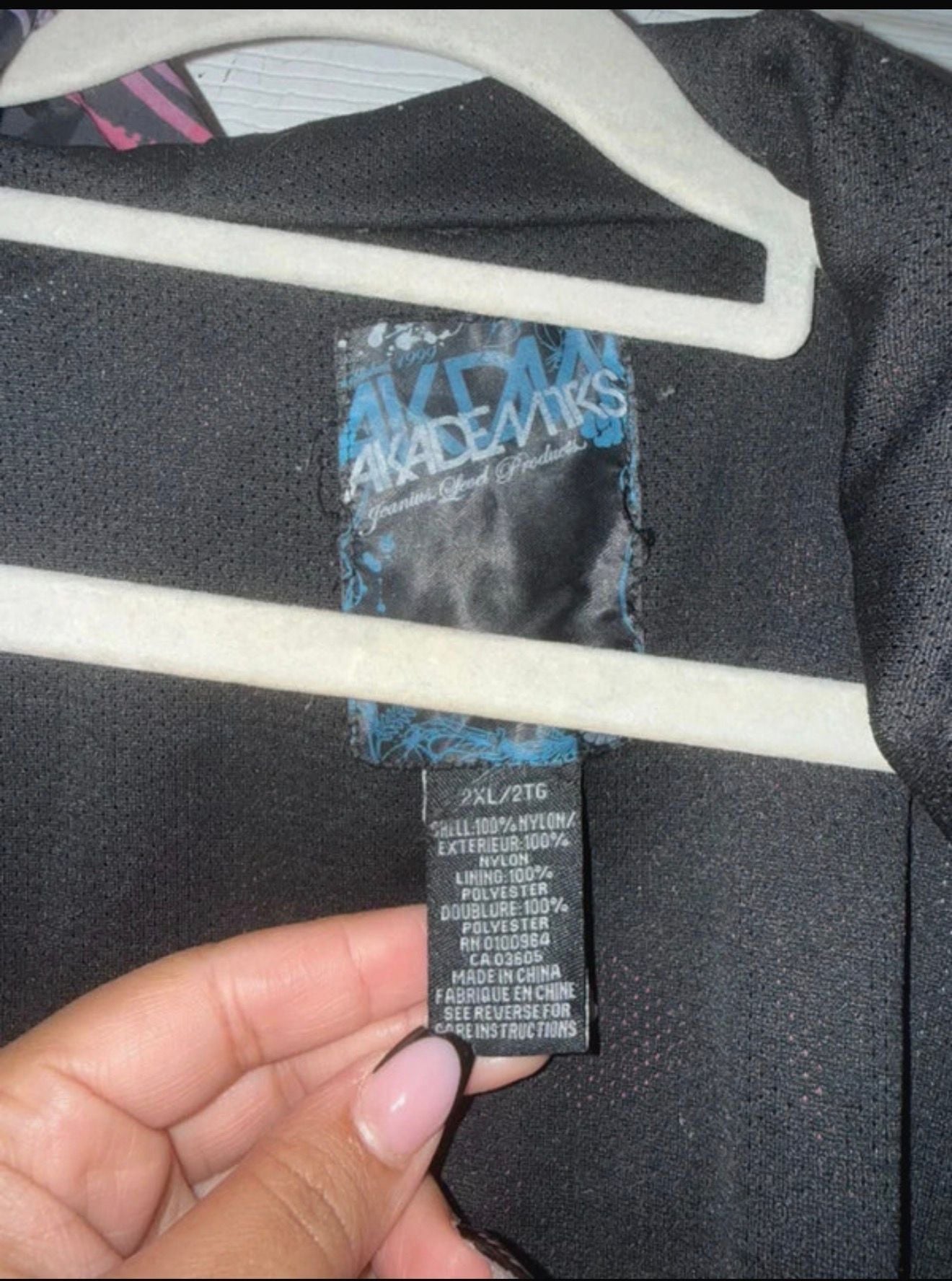 Akademiks Windbreaker Jacket Size 2XL Black Multi Hustlers Paradise 3