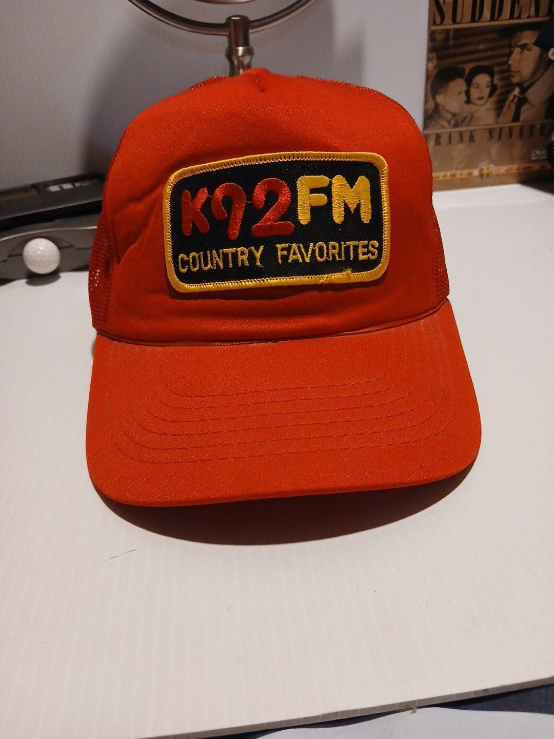 Headwear K92FM Country Favorites Trucker Hat Red Mesh Snapback 2