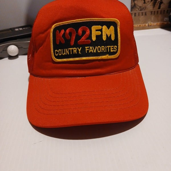 Headwear K92FM Country Favorites Trucker Hat Red Mesh Snapback