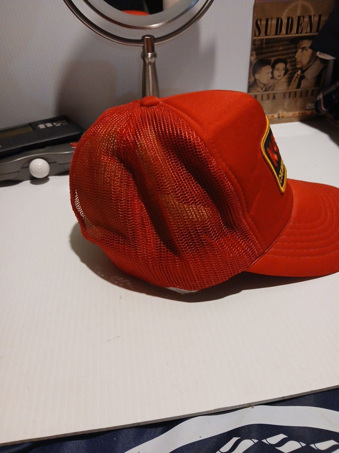 Headwear K92FM Country Favorites Trucker Hat Red Mesh Snapback 3