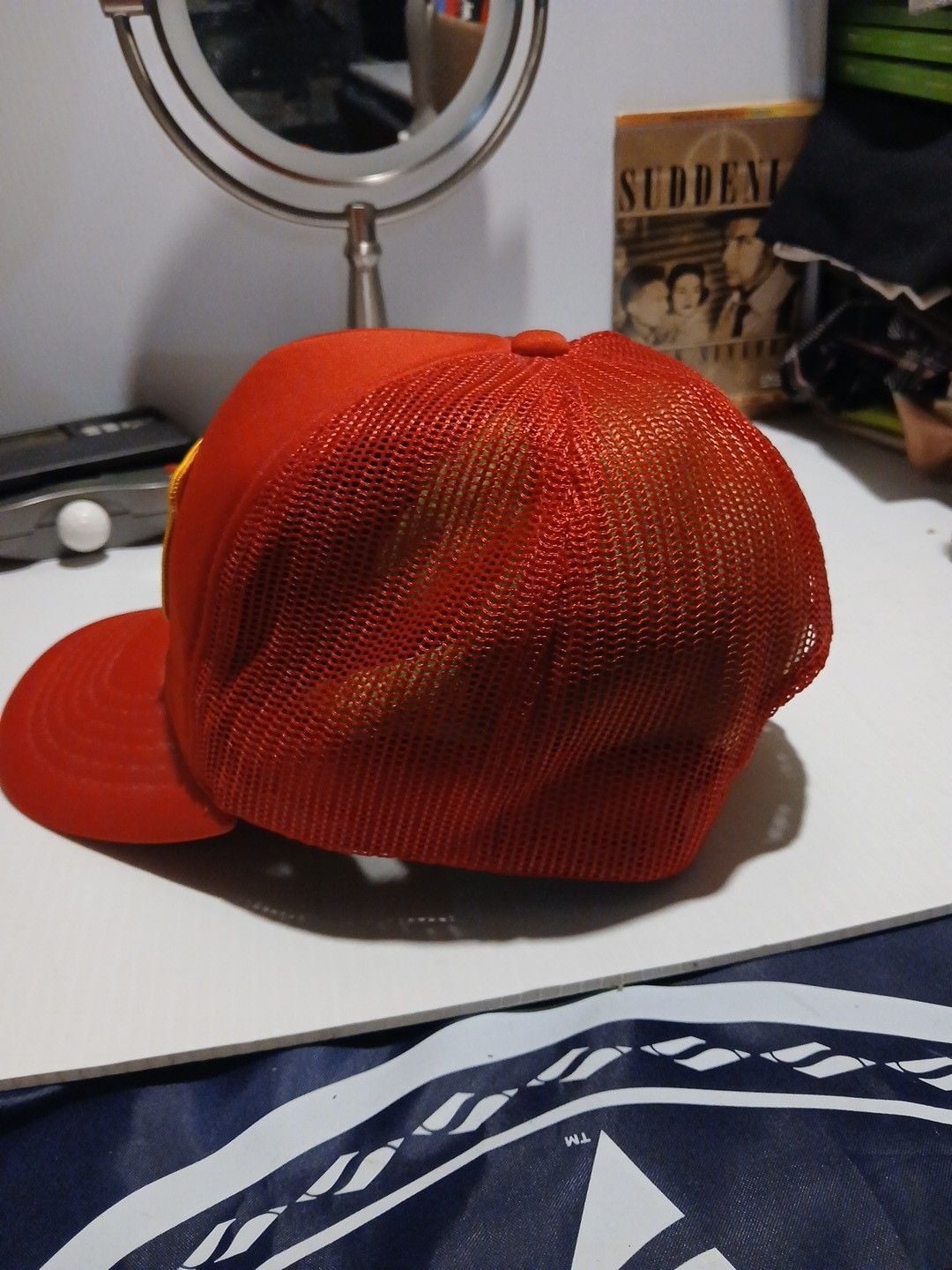Headwear K92FM Country Favorites Trucker Hat Red Mesh Snapback 5