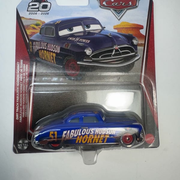 Mattel Disney Pixar Cars Dirt Track Fabulous Hudson Hornet