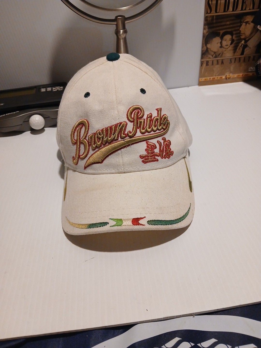 Dinos Brown Pride Embroidered White Dad Hat 2