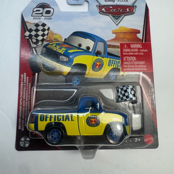 Mattel Disney Pixar Cars Dexter Hoover with Checkered Flag