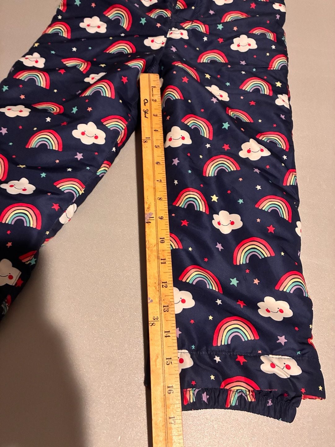 Pink snow suit rainbows and clouds new 4