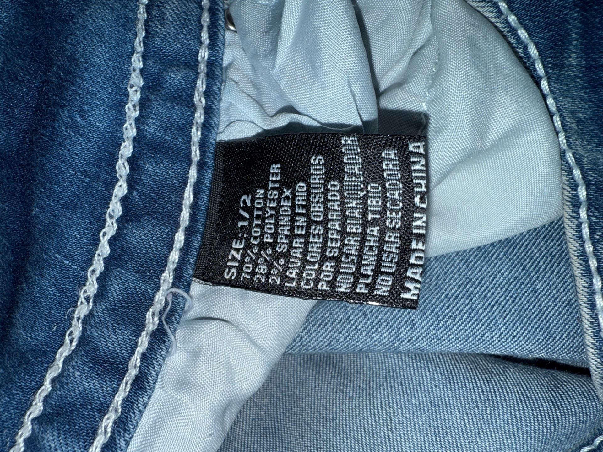 SKY Premium Denim Jeans Size 1/2 Cross Embellished Flare 5