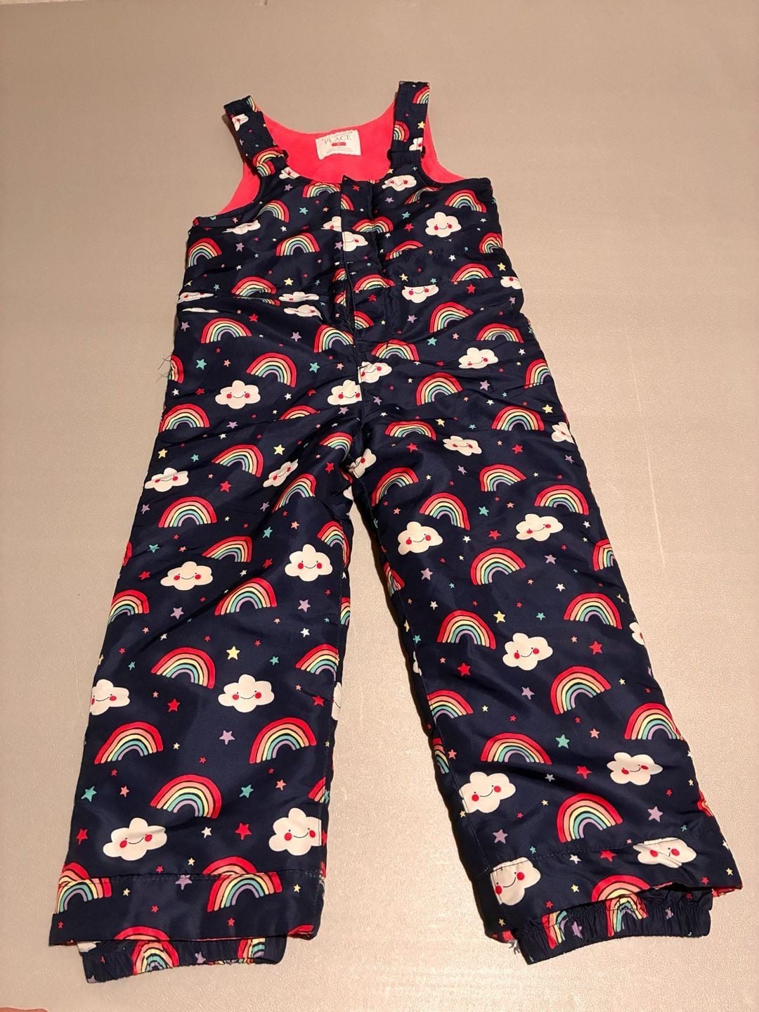 Pink snow suit rainbows and clouds new 2