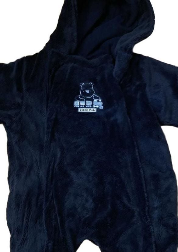 Disney Baby Winnie the Pooh Navy Blue Footed Pram Suit - 3 months 2