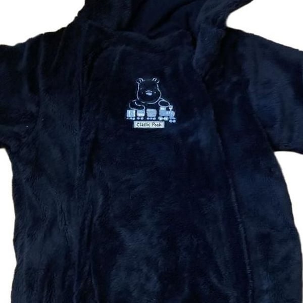 Disney Baby Winnie the Pooh Navy Blue Footed Pram Suit - 3 months