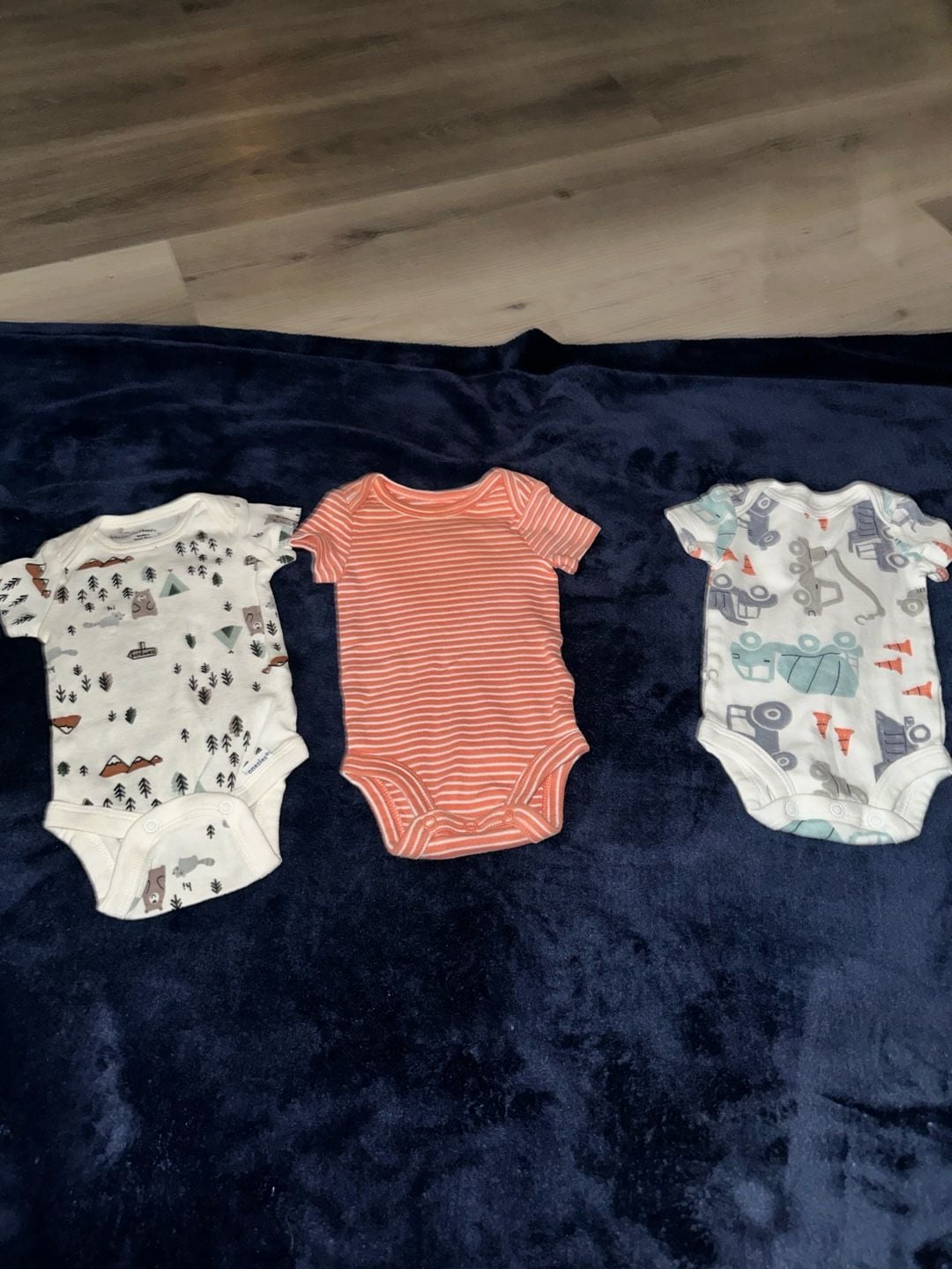 Carter's Child of Mine Bodysuits 3-Pack Newborn White Orange 1