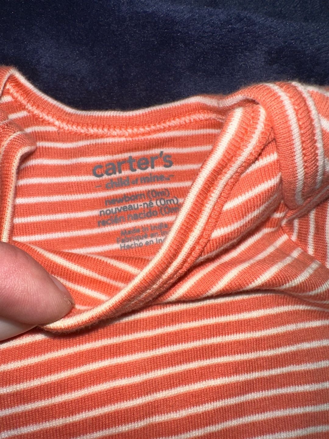Carter's Child of Mine Bodysuits 3-Pack Newborn White Orange 3