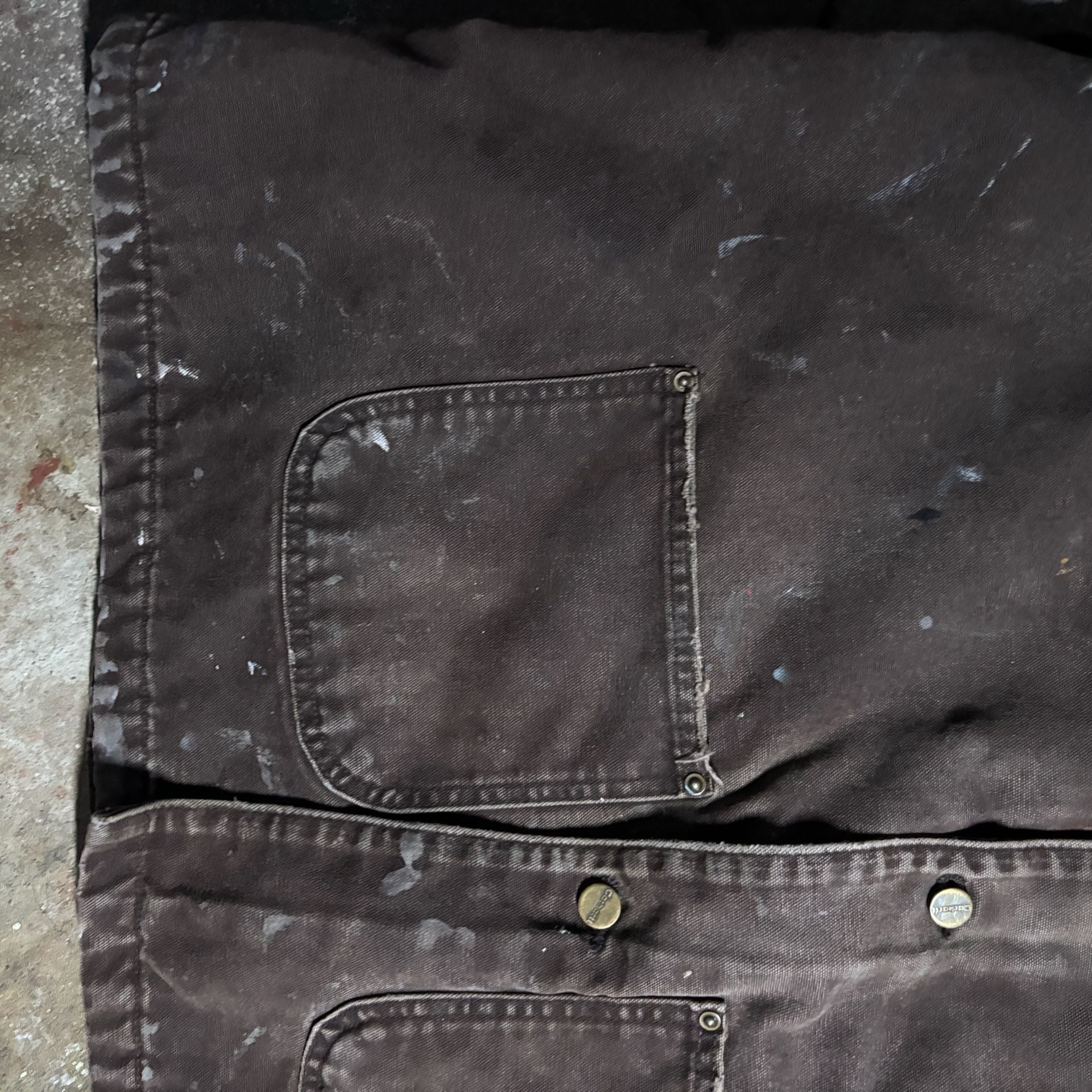 Brown faded vintage 2005 Carhartt jacket X-Large Tall Brown Duck Blanket Lined 6