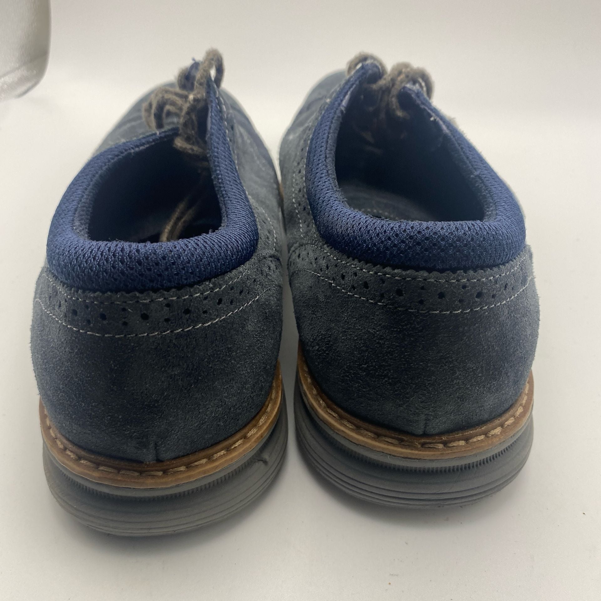Bass Propel Wingtip Size 11.5M Blue Suede Leather Casual Shoes (DS1031) 7