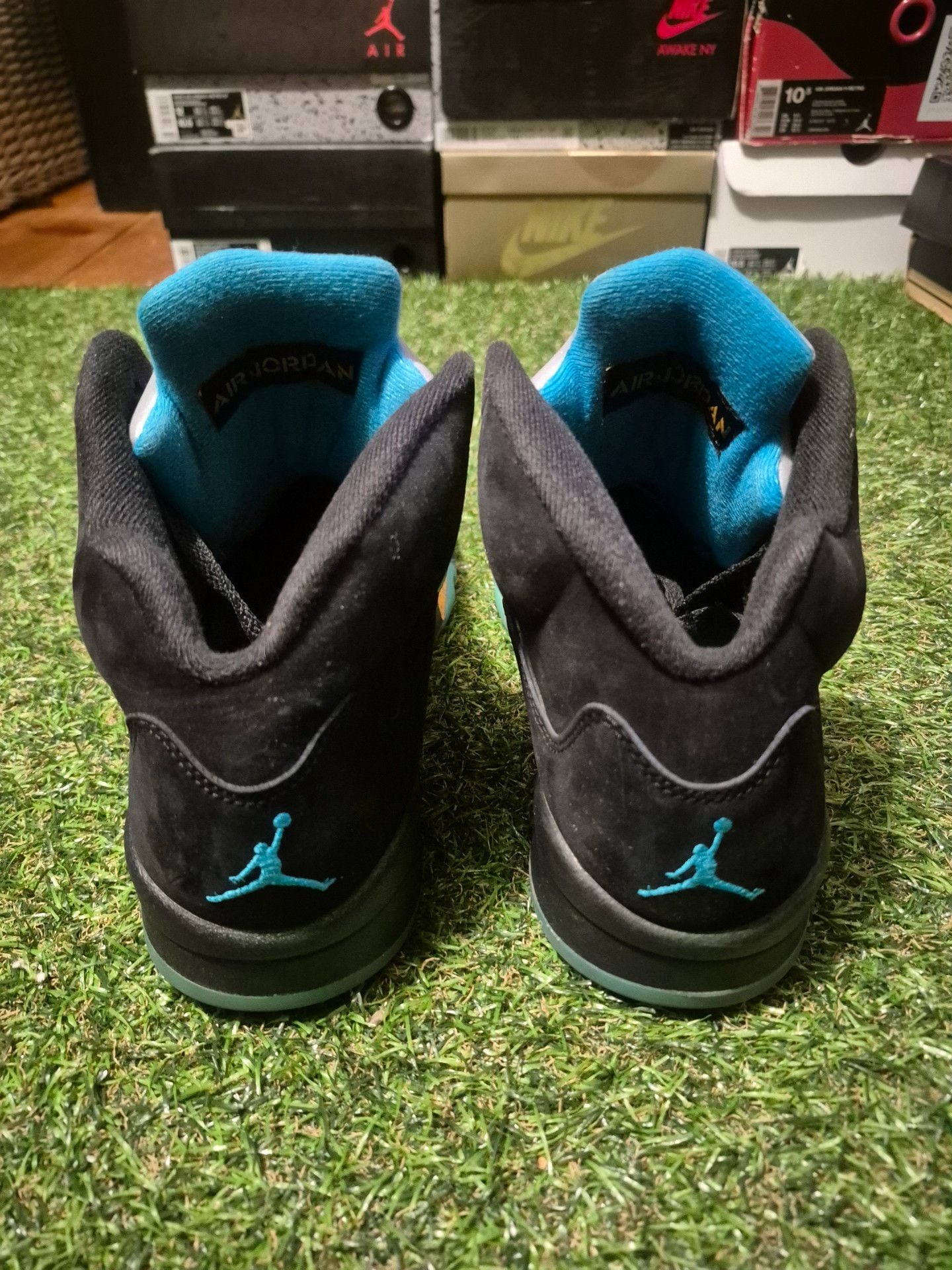 Nike Air Jordan 5 Retro Aqua Black Aquatone Taxi 5